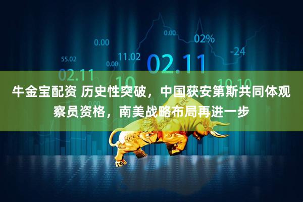 牛金宝配资 历史性突破，中国获安第斯共同体观察员资格，南美战略布局再进一步